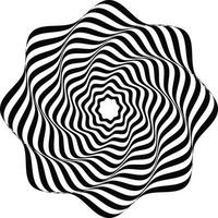 Optical illusion background optical illusion wavy flat wallpaper modern trendy curves or geometric zebra pattern texture vector design template