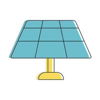 Simple solar panel icon. Renewable and alternative sun energy symbol. vector