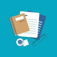 take notes, Memo, symbol of taking of the notes, flat design icon vector illustration