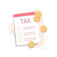 Tax deduction. Concept of tax return,optimization, duty, financial accounting vector