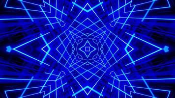 Vj Loop Blue Neon kaleidoscope 004 video