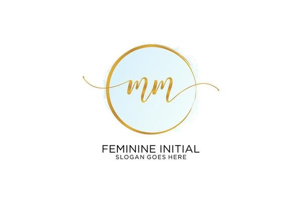 Initial MM Feminine logo beauty monogram and elegant logo design,  handwriting logo of initial signature, wedding, fashion, floral and  botanical with creative template 18792674 Vector Art at Vecteezy