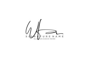 inicial wf carta firma logotipo plantilla elegante diseño logotipo signo símbolo plantilla vector icono