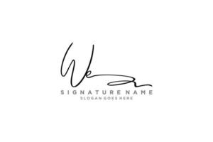 Initial WE Letter Signature Logo Template elegant design logo Sign Symbol template vector icon