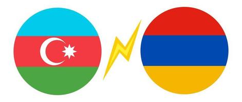 Azerbaijan vs Armenia. vector