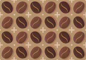 Vintage seamless pattern with coffee beans vector