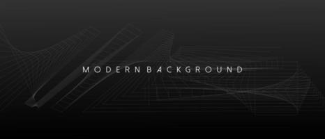 Modern background with grey abstract geometric and wavy lines. Vector Illustration