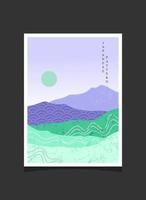 Abstract mountain painting, Abstract background, Premium Vector