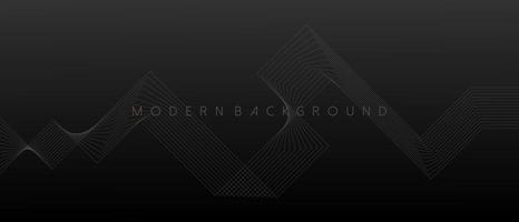 Grey background with abstract geometric and wavy lines. Vector Illustration