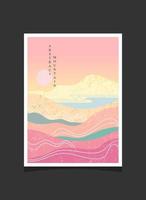 Abstract mountain painting, Abstract background, Premium Vector