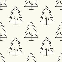 Vector seamless pattern of Christmas tree on light beige background for sites, wrapping, postcards, web sites etc. Merry Christmas and Happy New Year concept