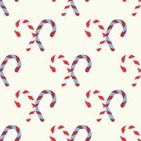 Simple vector seamless pattern of flat lollipop or sweet on beige background for textile, wallpapers, wrappers, postcard. Merry Christmas and Happy New Year concept