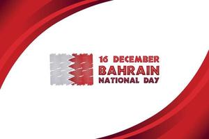 16 December, Bahrain National Independence Day. Flag of Bahrain. vector illustration.