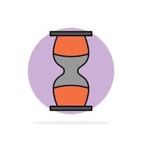 Hourglass Business Clock Sand clock Time Timer Abstract Circle Background Flat color Icon vector