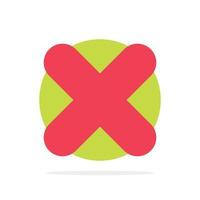 Delete Cancel Close Cross Abstract Circle Background Flat color Icon vector