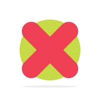 Delete Cancel Close Cross Abstract Circle Background Flat color Icon vector