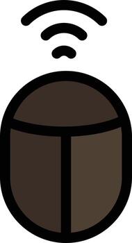 Mouse Wifi Computer  Flat Color Icon Vector icon banner Template