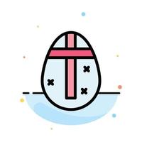 Easter Egg Egg Holiday Holidays Abstract Flat Color Icon Template vector