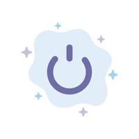 Button Off On Power Blue Icon on Abstract Cloud Background vector