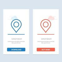 Location Marker Pin  Blue and Red Download and Buy Now web Widget Card Template vector