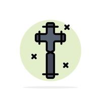 celebración cruz cristiana pascua círculo abstracto fondo color plano icono vector