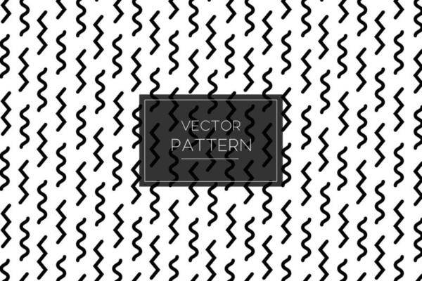 Wavy curvy black lines seamless repeat pattern on a white background