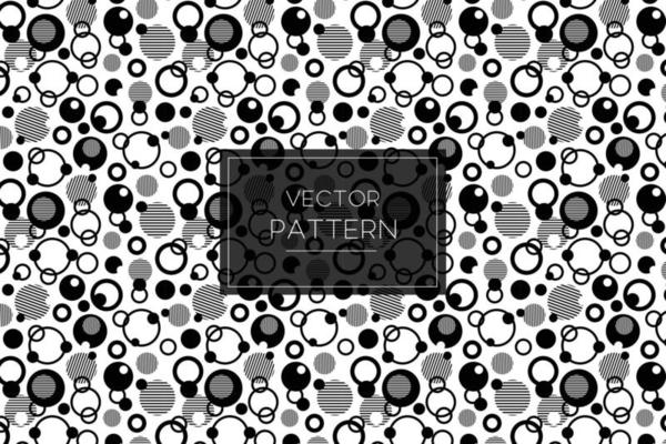 Abstract geometric circles seamless vector pattern