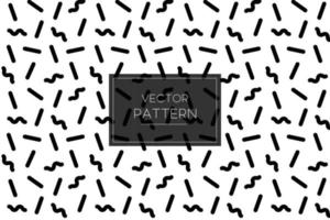 Jumble black curvy lines seamless repeat pattern on a white background vector