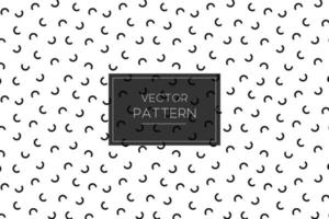 Curvy small black lines seamless repeat pattern on a white background vector