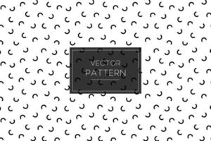 Curvy small black lines seamless repeat pattern on a white background vector