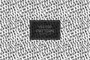 Alphabet letters in black and white slanting seamless vector pattern