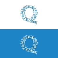 SNOW COLD LETTER A LOGO vector