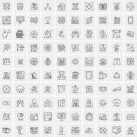 Set of 100 Creative Business Line Icons vector