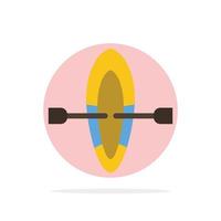 Boat Summer Beach Abstract Circle Background Flat color Icon vector