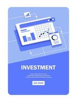 Investment and Analysis Money Cash Profits Metaphor,Employee or Manager Making Investing Plans vector