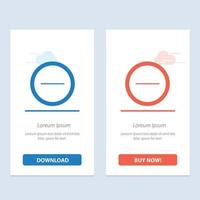 Interface Minus User  Blue and Red Download and Buy Now web Widget Card Template vector