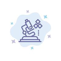 Microscope Science Lab Medical Blue Icon on Abstract Cloud Background vector