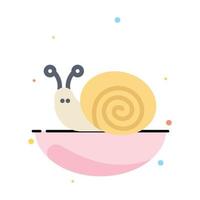 Bug Easter Snail Spring Abstract Flat Color Icon Template vector