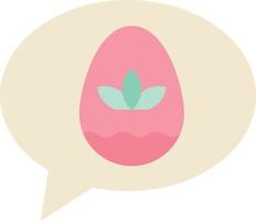 Chat Egg Easter Nature  Flat Color Icon Vector icon banner Template