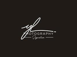 Letter YL Signature Logo Template Vector
