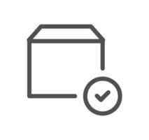 Shopping icon outline and linear vector. vector