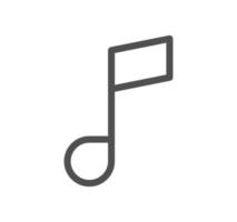 Music icon outline and linear vector. vector