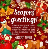 Christmas winter holiday season vector greetings
