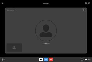 Videocall interface, remote meeting app screen vector