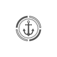 Anchor icon Logo Template vector