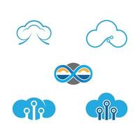 Cloud template vector