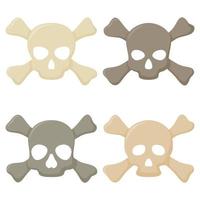 Set of Skull and Crossbones isolated on white background vector