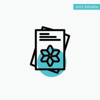 Seeds File Flower Spring turquoise highlight circle point Vector icon