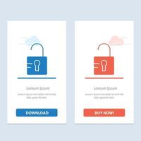 Unlock Study School  Blue and Red Download and Buy Now web Widget Card Template vector