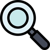 investigación de búsqueda encontrar plantilla de banner de icono de vector de icono de color plano
